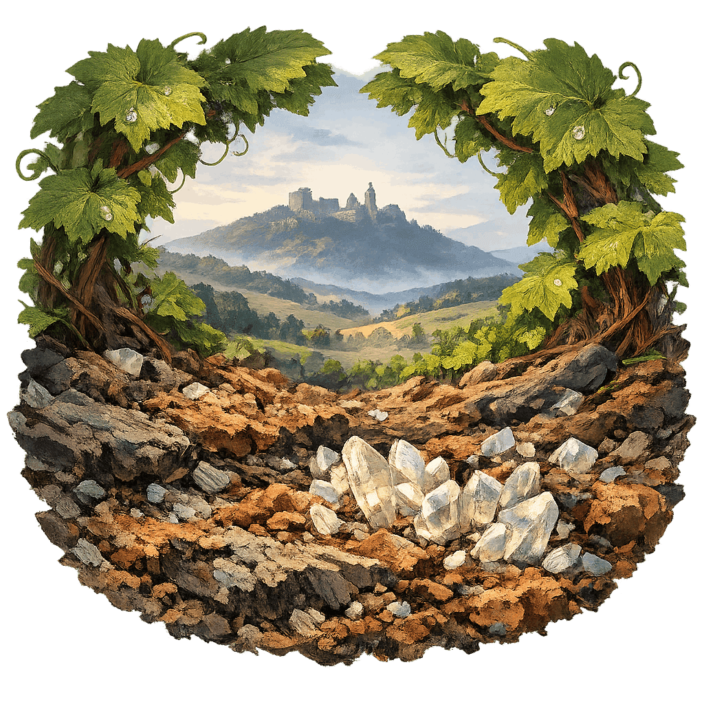 Detailed graphic of the Steigerwald wine region.