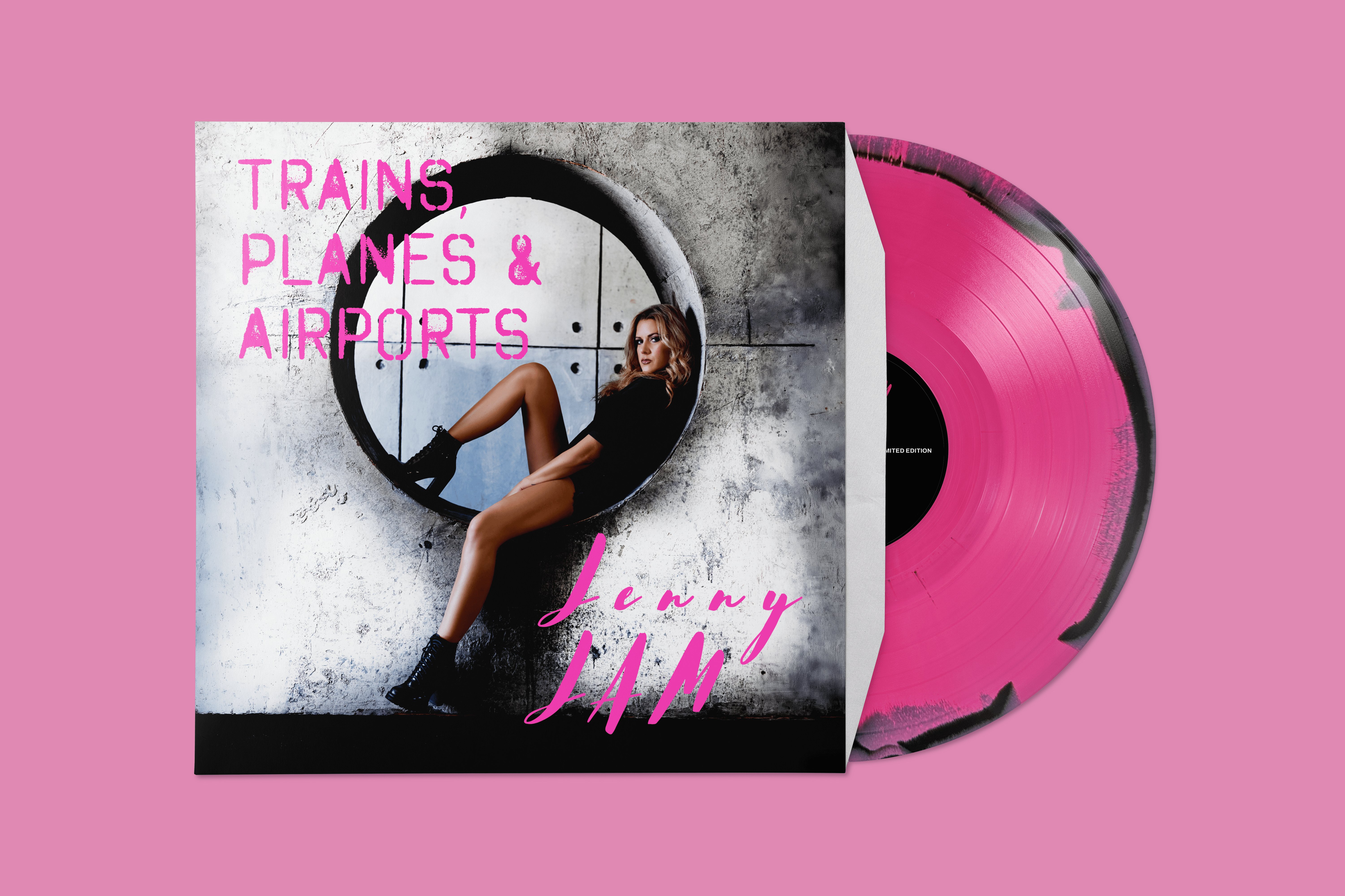Jenny JAM album sleeve and vinyl mock-up