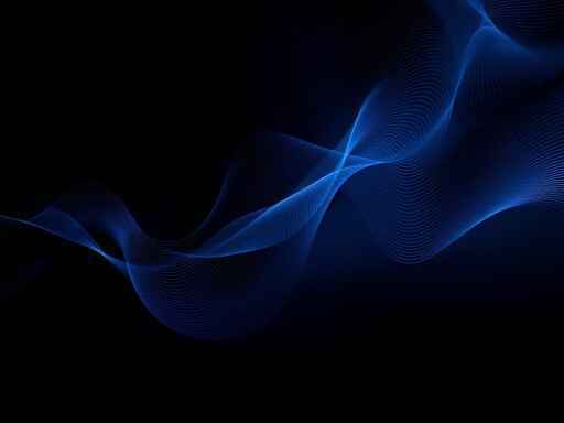 Abstract blue wave on black background