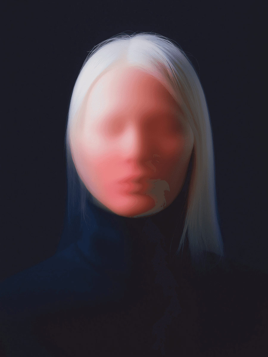 a dark blue area with a white stripe on it