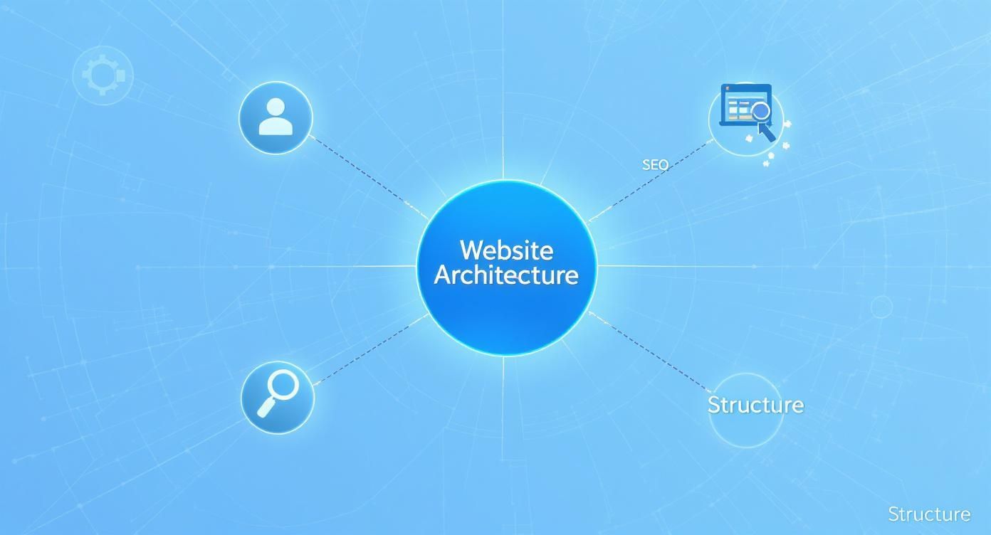 Infographic about architecture of websites