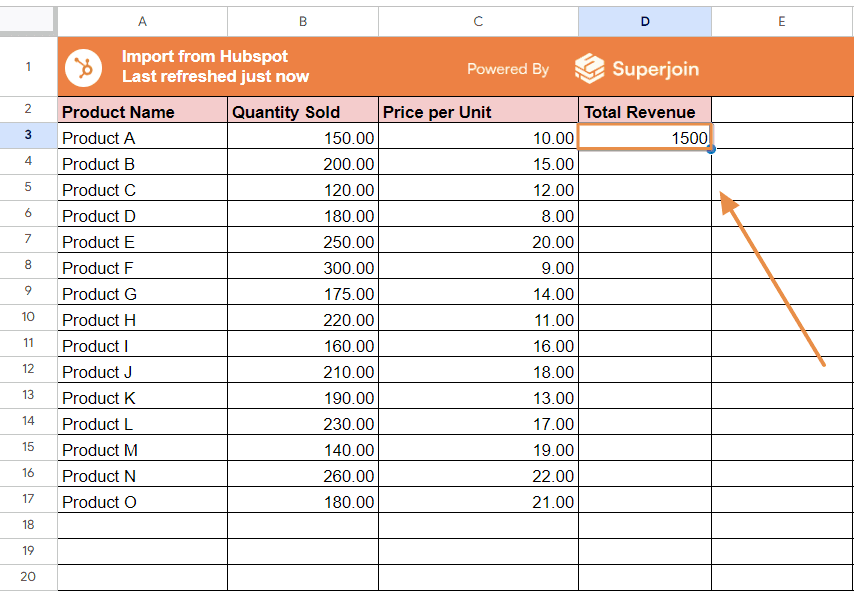 Select the cell with the formula