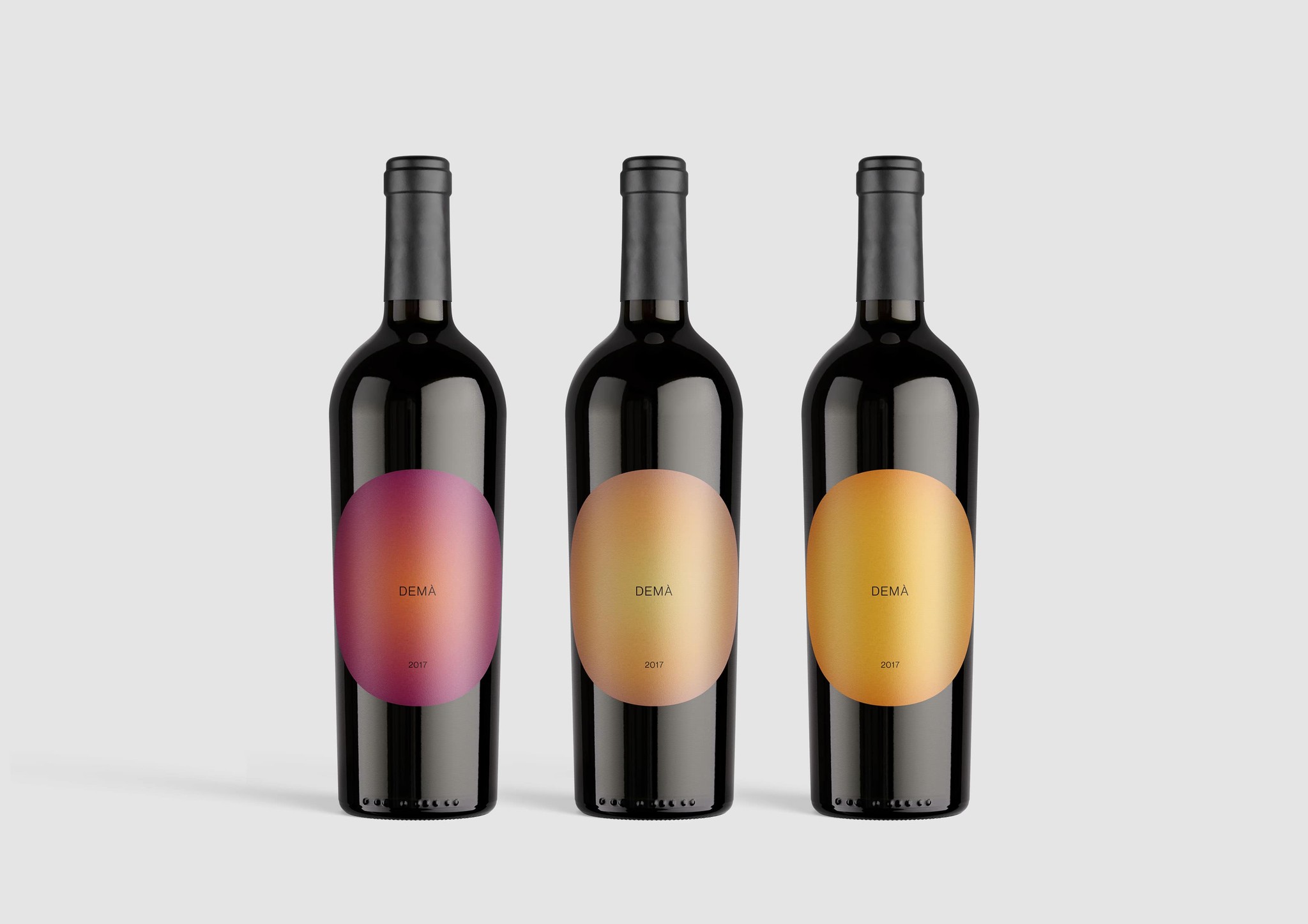Brand identity and packaging design for modern minimalist spanish wine bottle in Spain