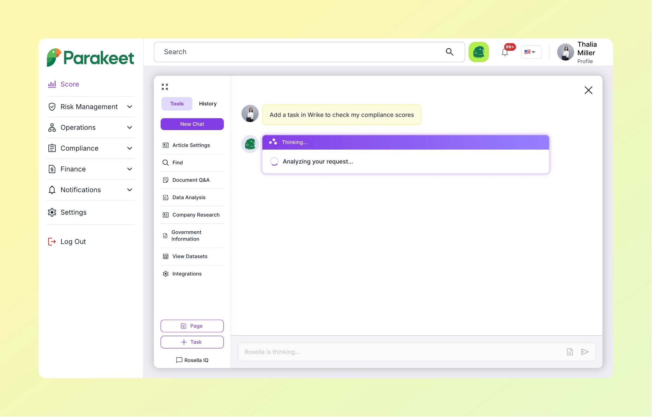 rosella and wrike integration - adding tasks