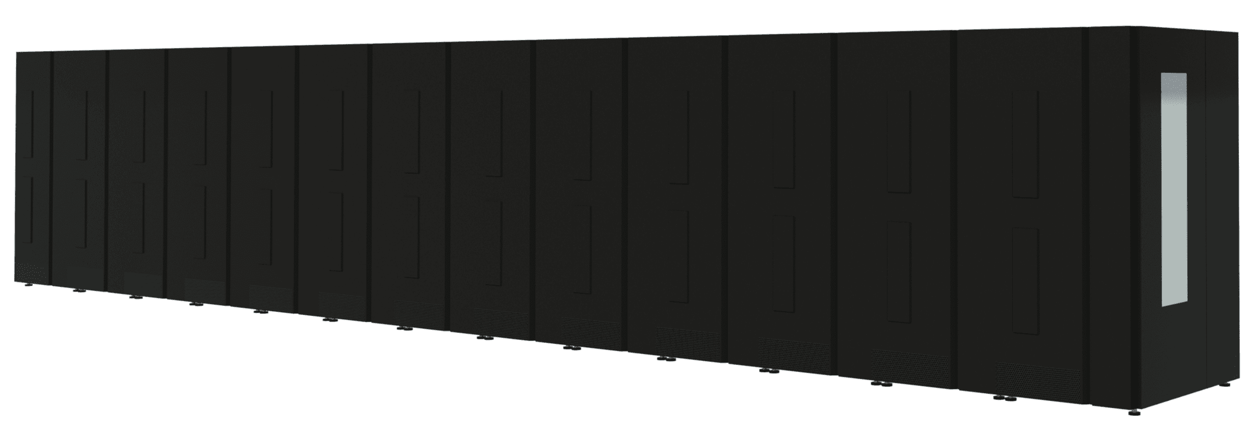 Ray trace showing the tape library from IBM.
