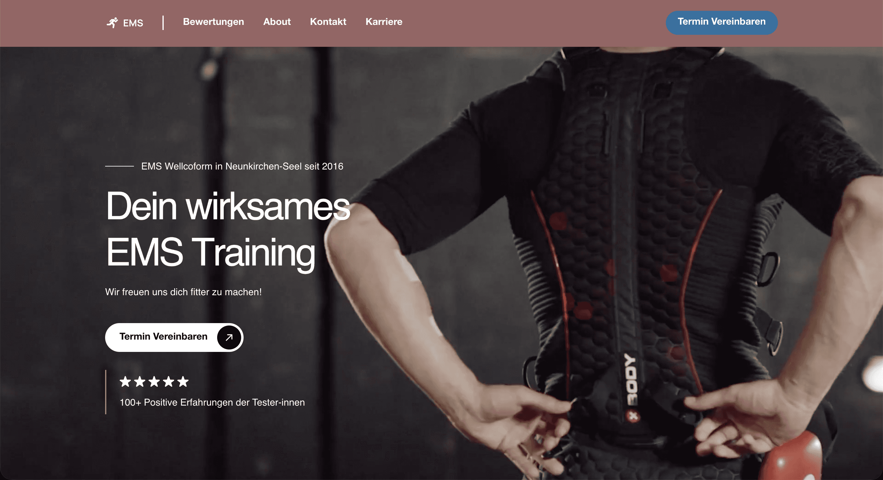 Website von EMS Wellcoform, EMS-Studio, umgesetzt von Ice Age Media