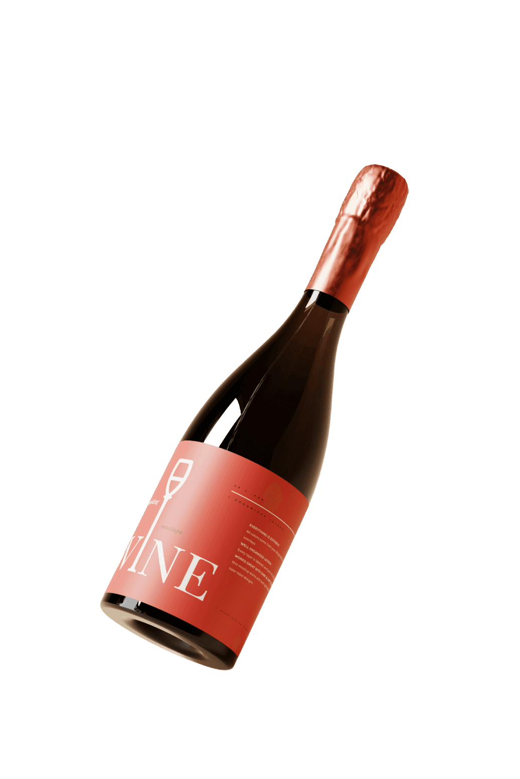 A bottle of red wine