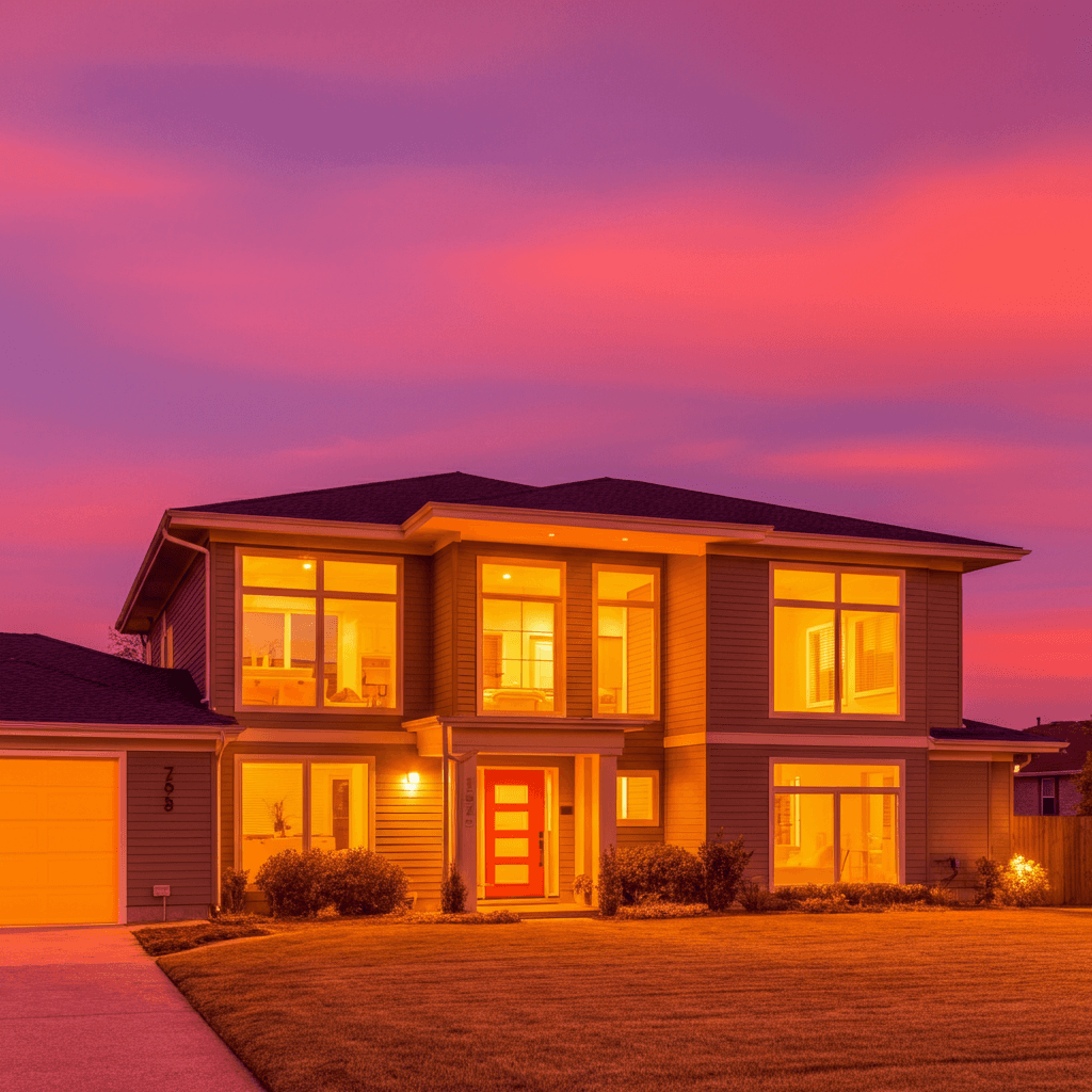 heatmap of a modern home exterior