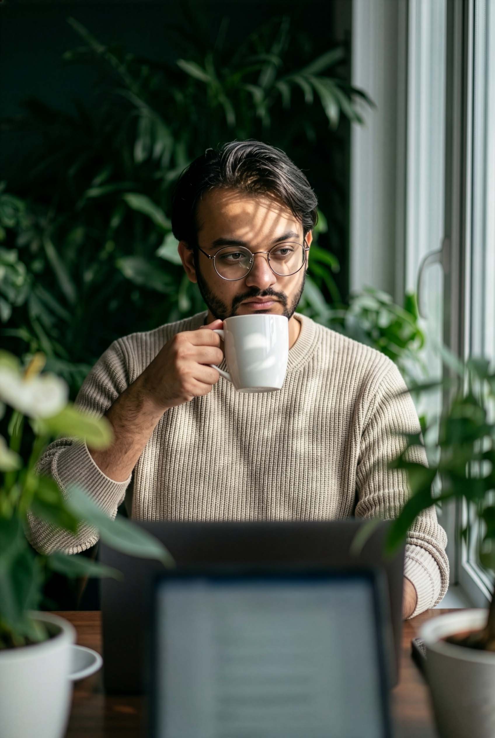 Portrait of portfolio creator – front view