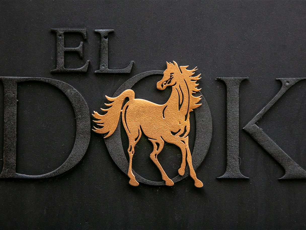 Rooftops of a coastal town with the sea in background