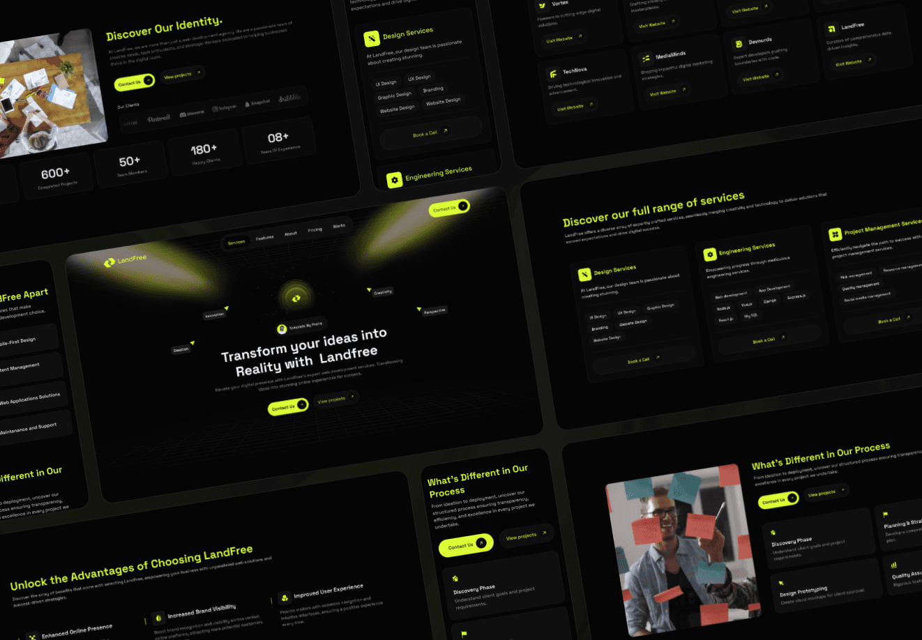 Landfree Dark Theme App Projekt