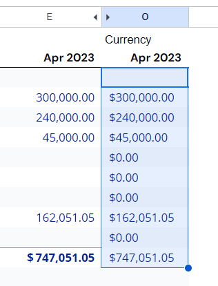 DOLLAR Function in Google Sheets