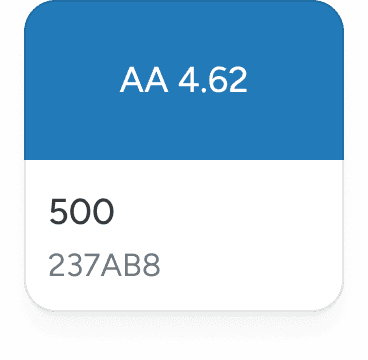 Blue KOMPAN design system colour token with contrast ratio 4.62