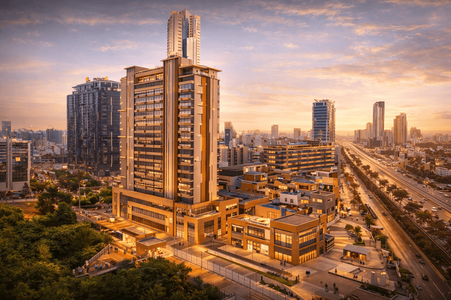 High-rise glass office tower with modern architectural design standing as a landmark in Gurugram