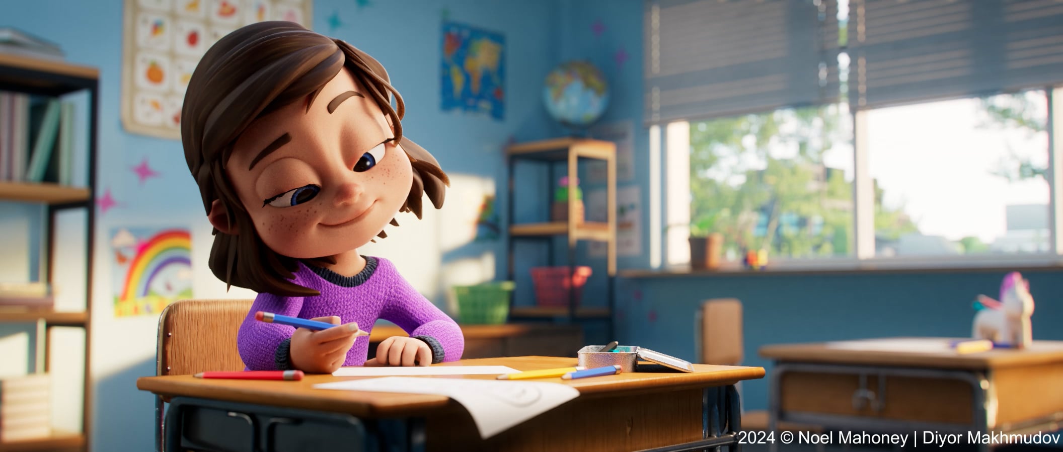 Grandmas Mustache Character Animation