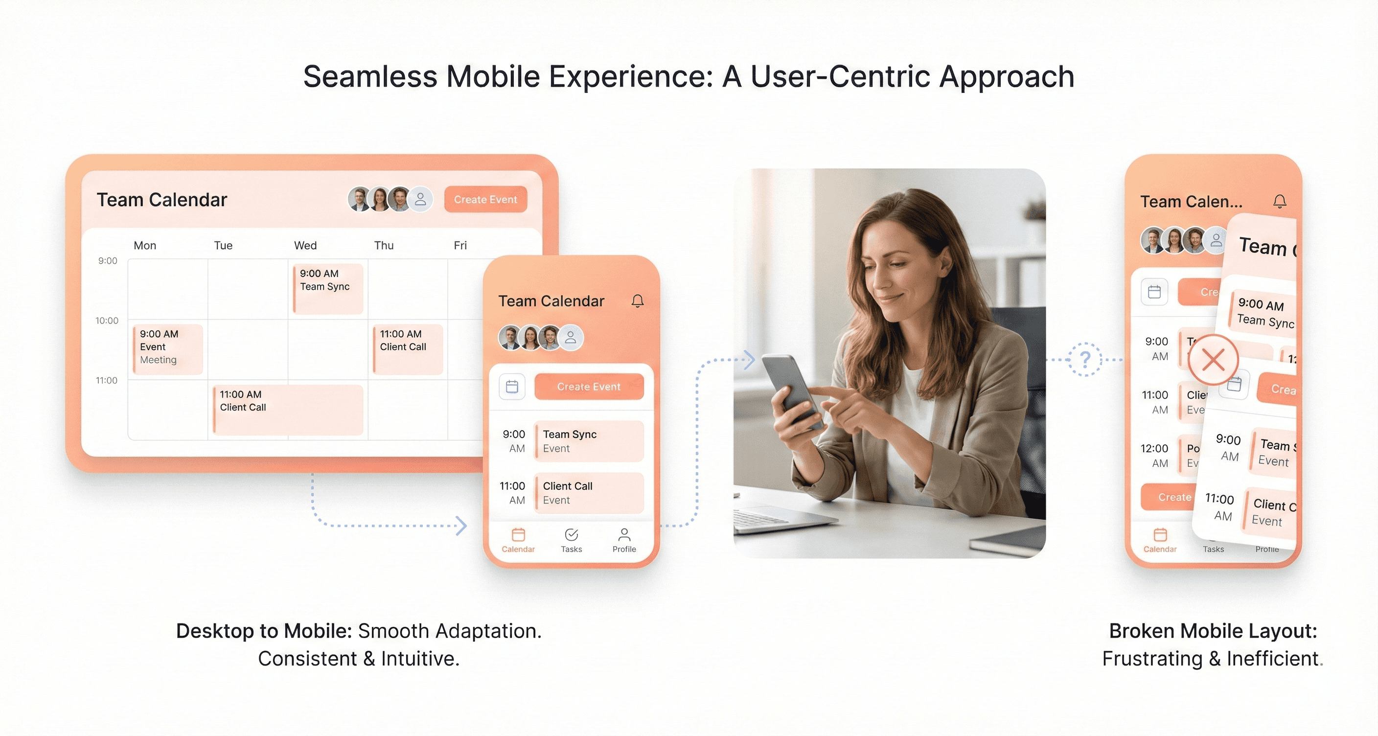 Desktop-first website layout breaking on mobile screens due to lack of mobile-first frontend design and responsive testing