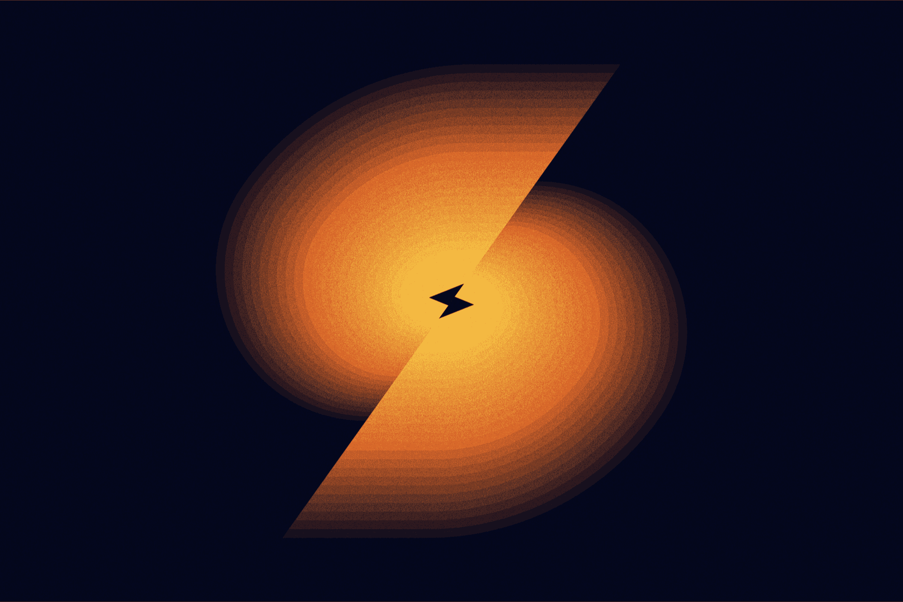 The image features a yellow and orange lightning bolt, which is the main focus of the scene. The lightning bolt is positioned in the center of the image, with a bright yellow hue. The background is dark, which emphasizes the lightning bolt's vibrant colors. The image is visually striking and captures the essence of a powerful electrical force.