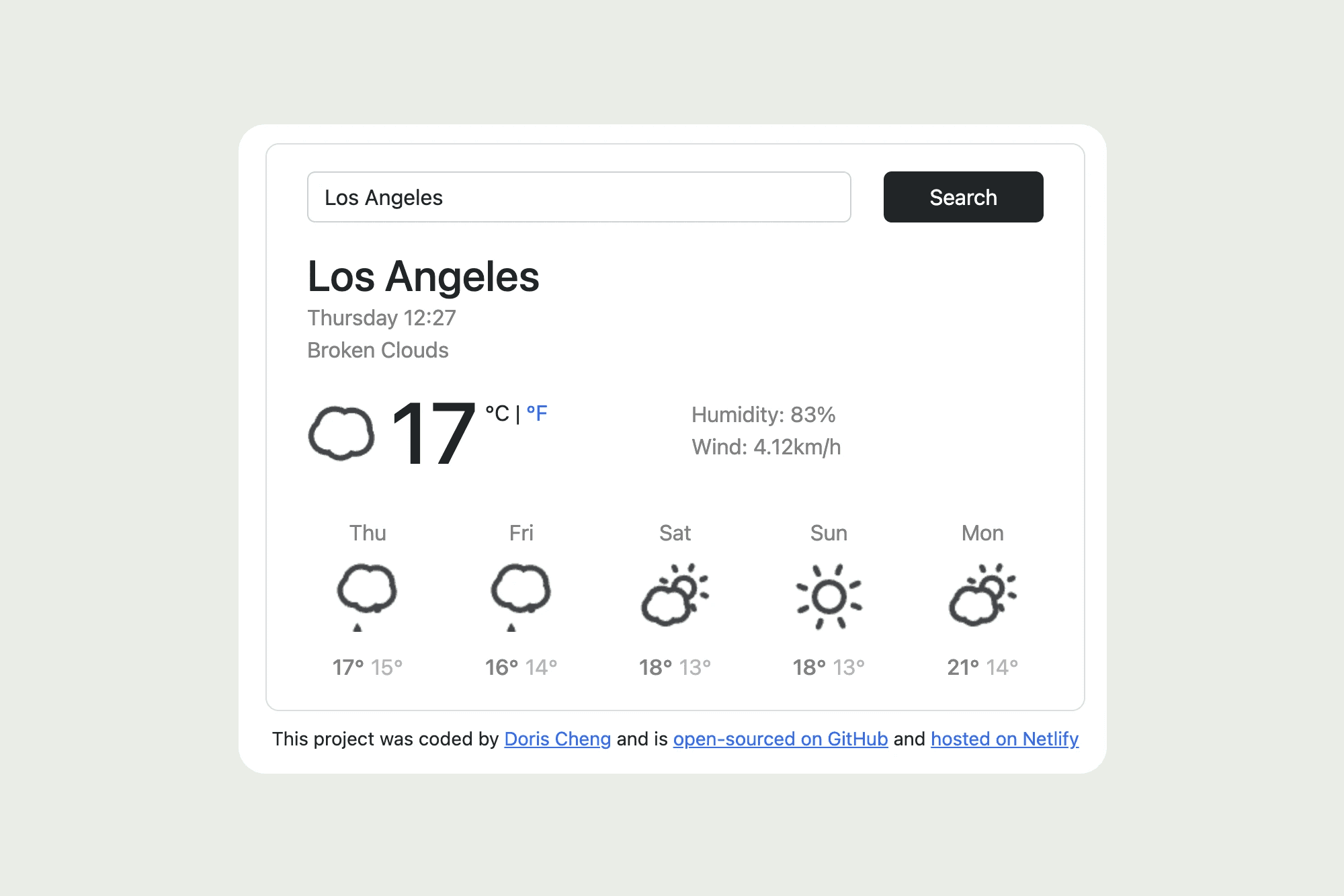 Weather App - React.js