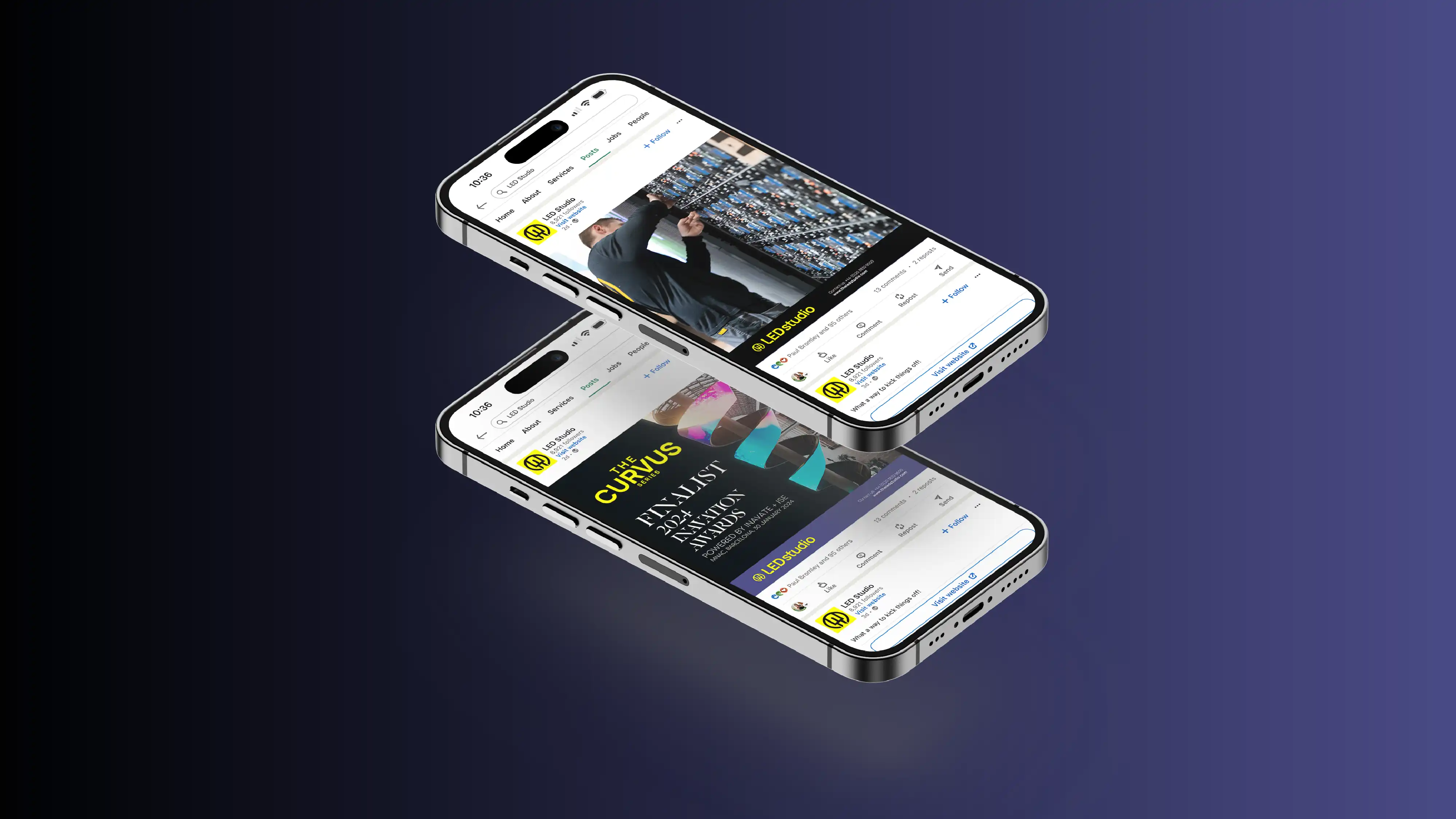 social media design - mobile
