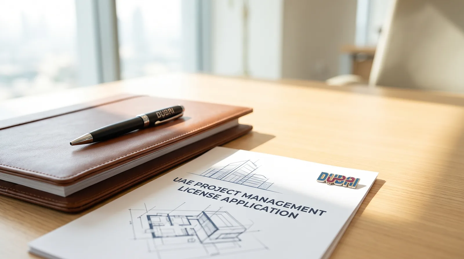 Project management consultancy license Dubai approval steps on desk