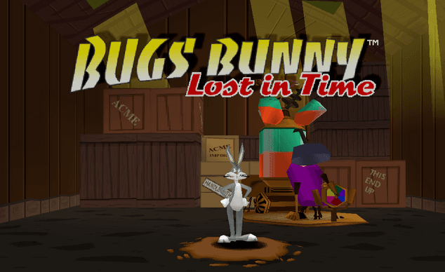 opening screen of ps1 game Bugsy Bunny lost in time