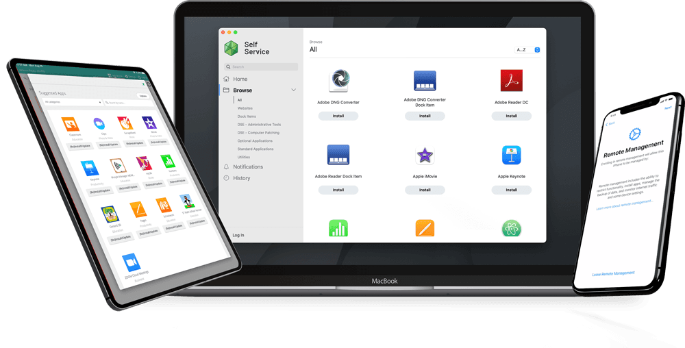 Apple devices using Mobile Device Management