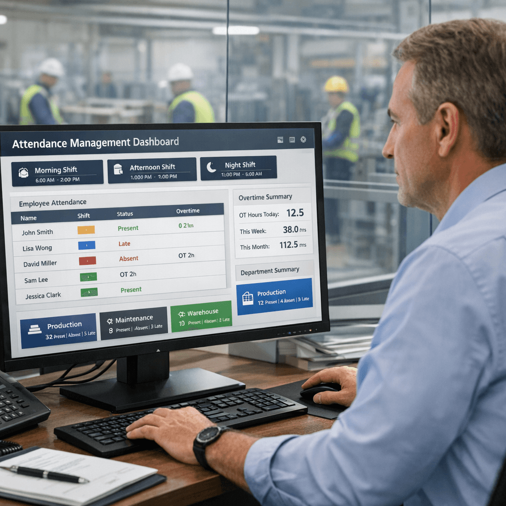 software absensi shift pabrik