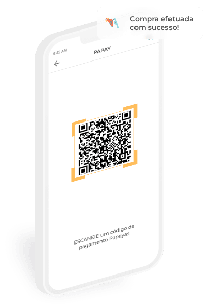 Iphone mostrando tela com código QR