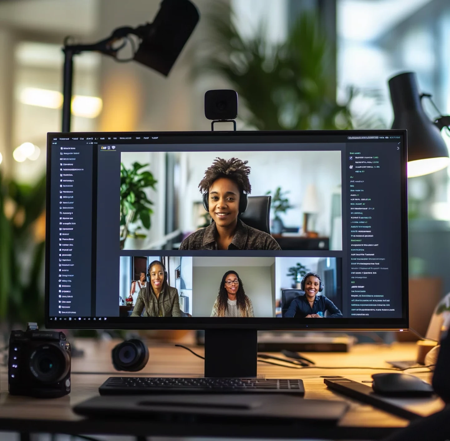 Studio interior with natural light