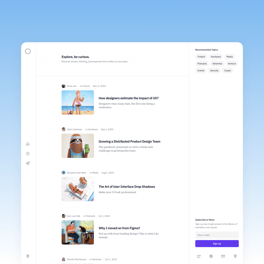 Framernauts Mono Best Framer Blog Template