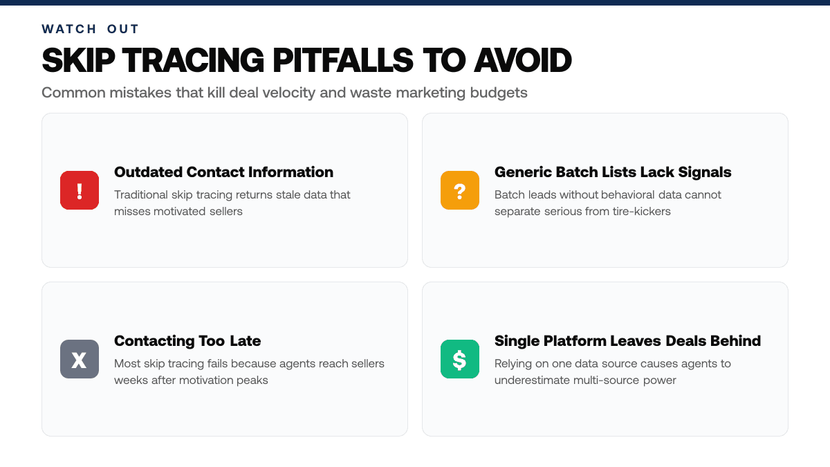 Skip Tracing Alternatives Batch Leads Real Estate 2026 — warning-callouts