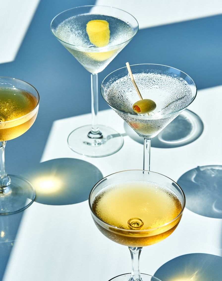 Cocktail glasses in sunlight, symbolizing Russell&Stellar’s global spirits growth partnership