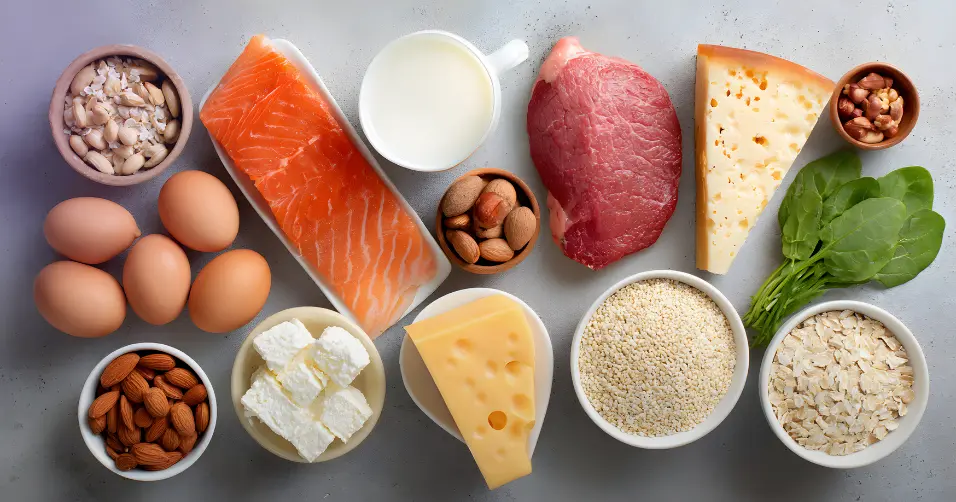 Protein intake of 100 g per day supports muscle repair and growth.