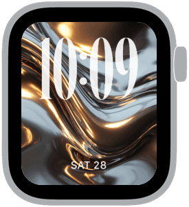 A selection from the Liquid Chrome Apple Watch face collection