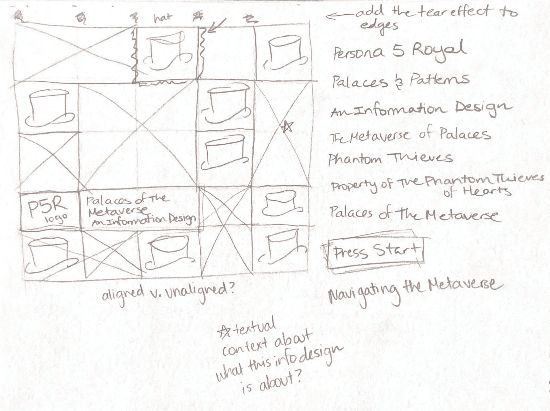 Sketch of Landing Page