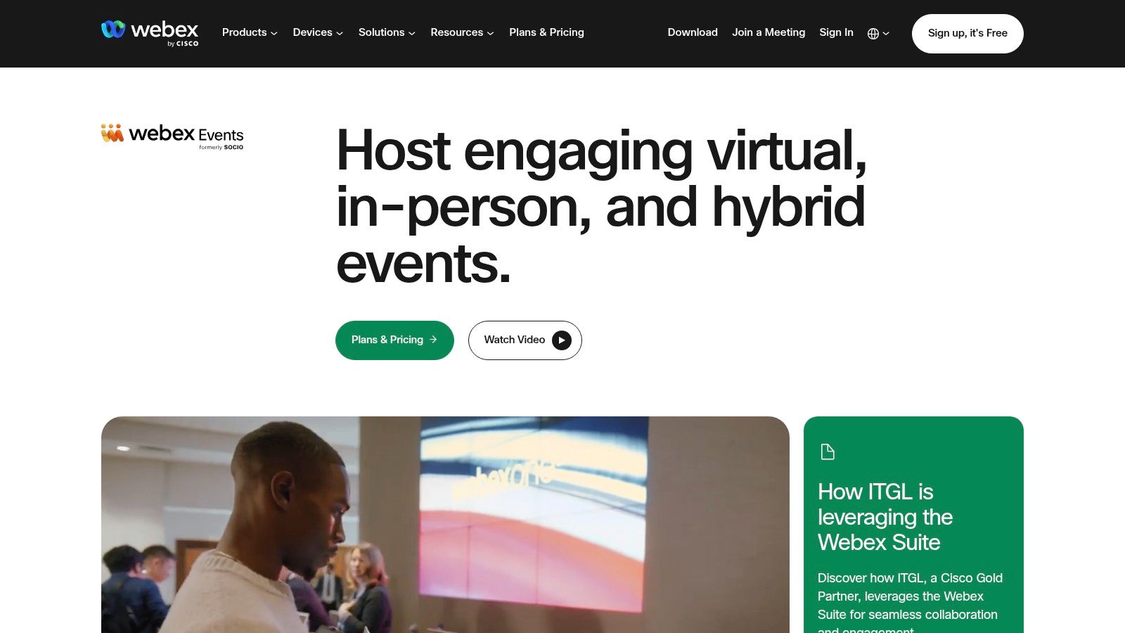 Webex Events (formerly Socio)