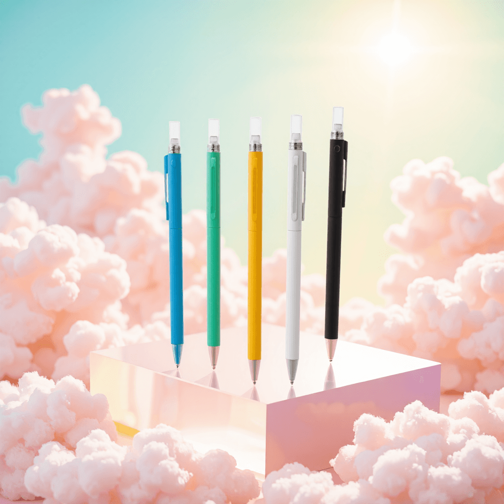 product photography of set of stylus pens for touch screens