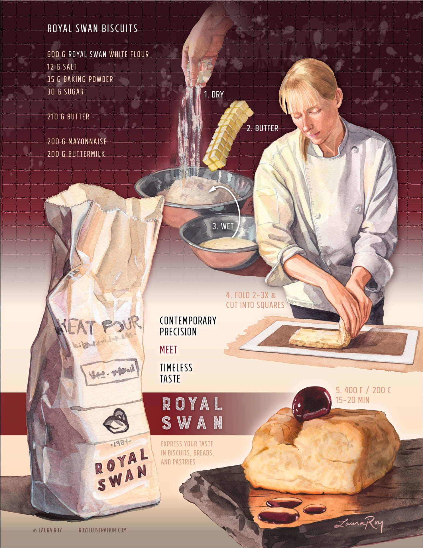 Royal Swan Biscuits Recipe Advertisement