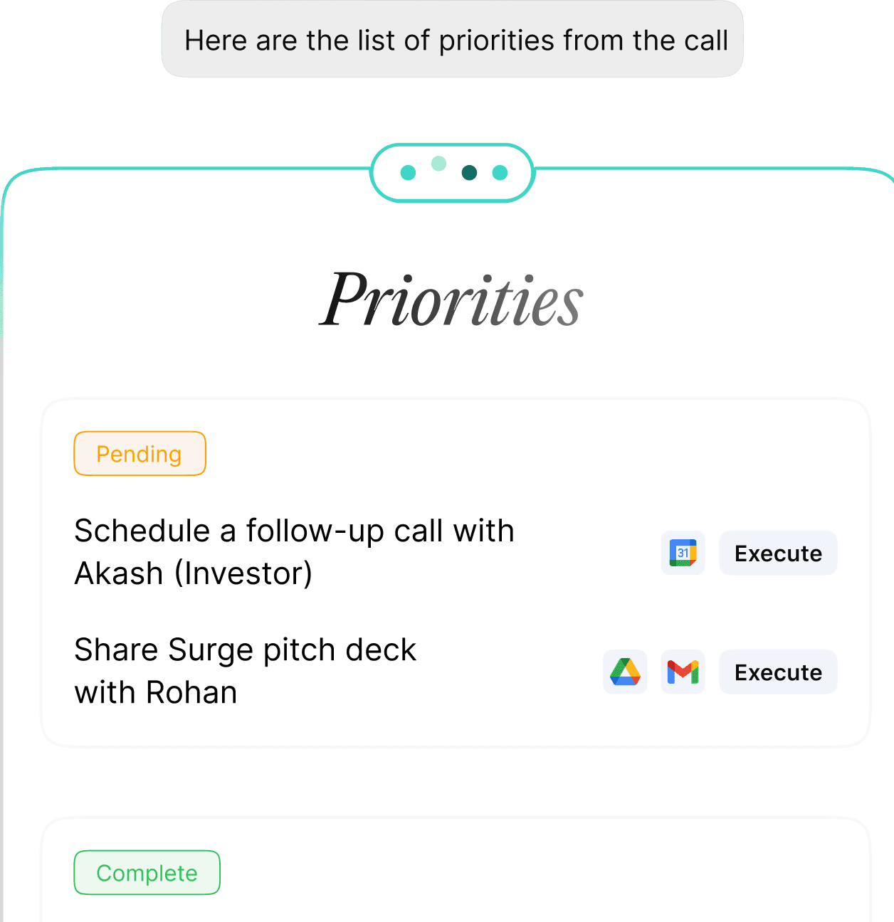Actionables