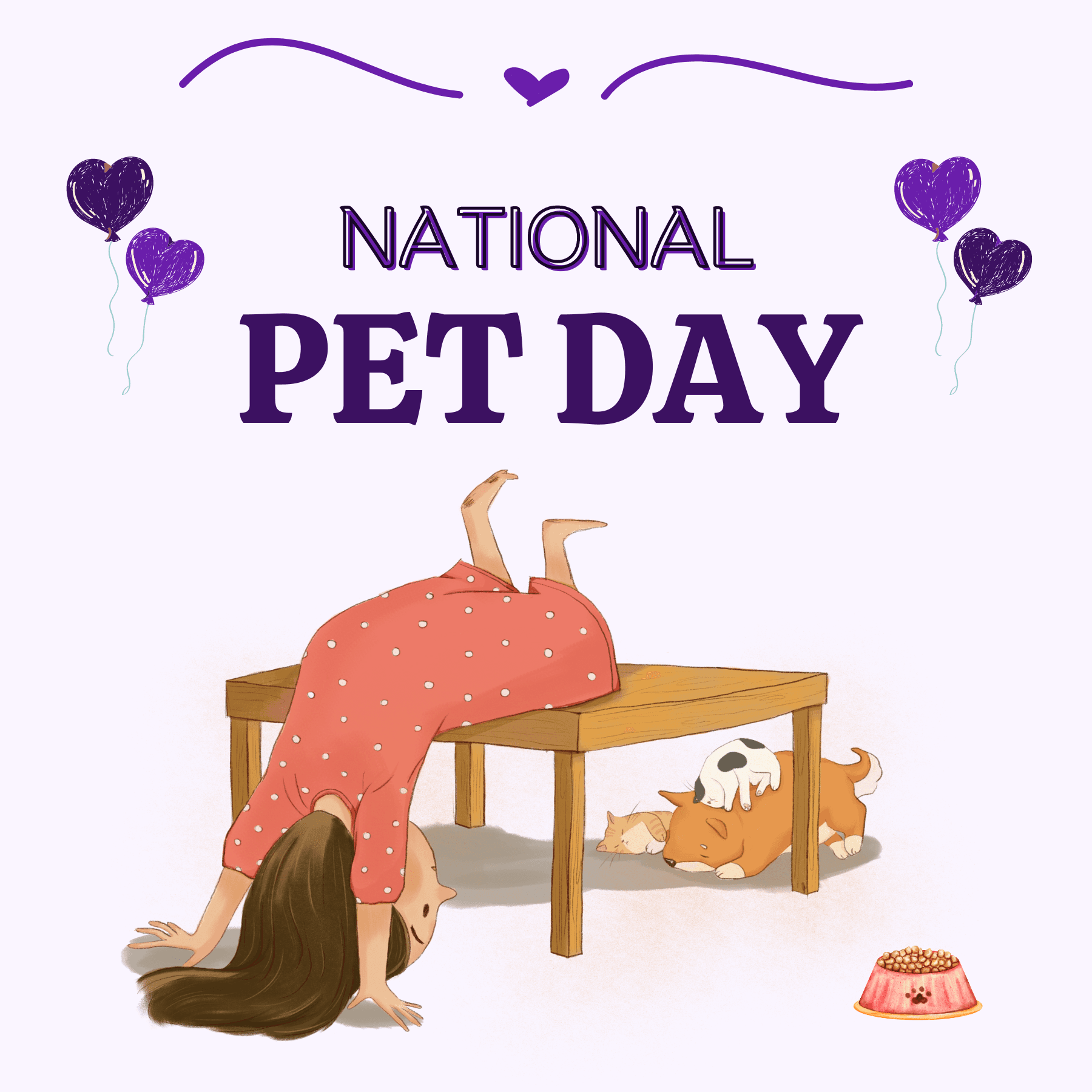 National Pet Day social graphic