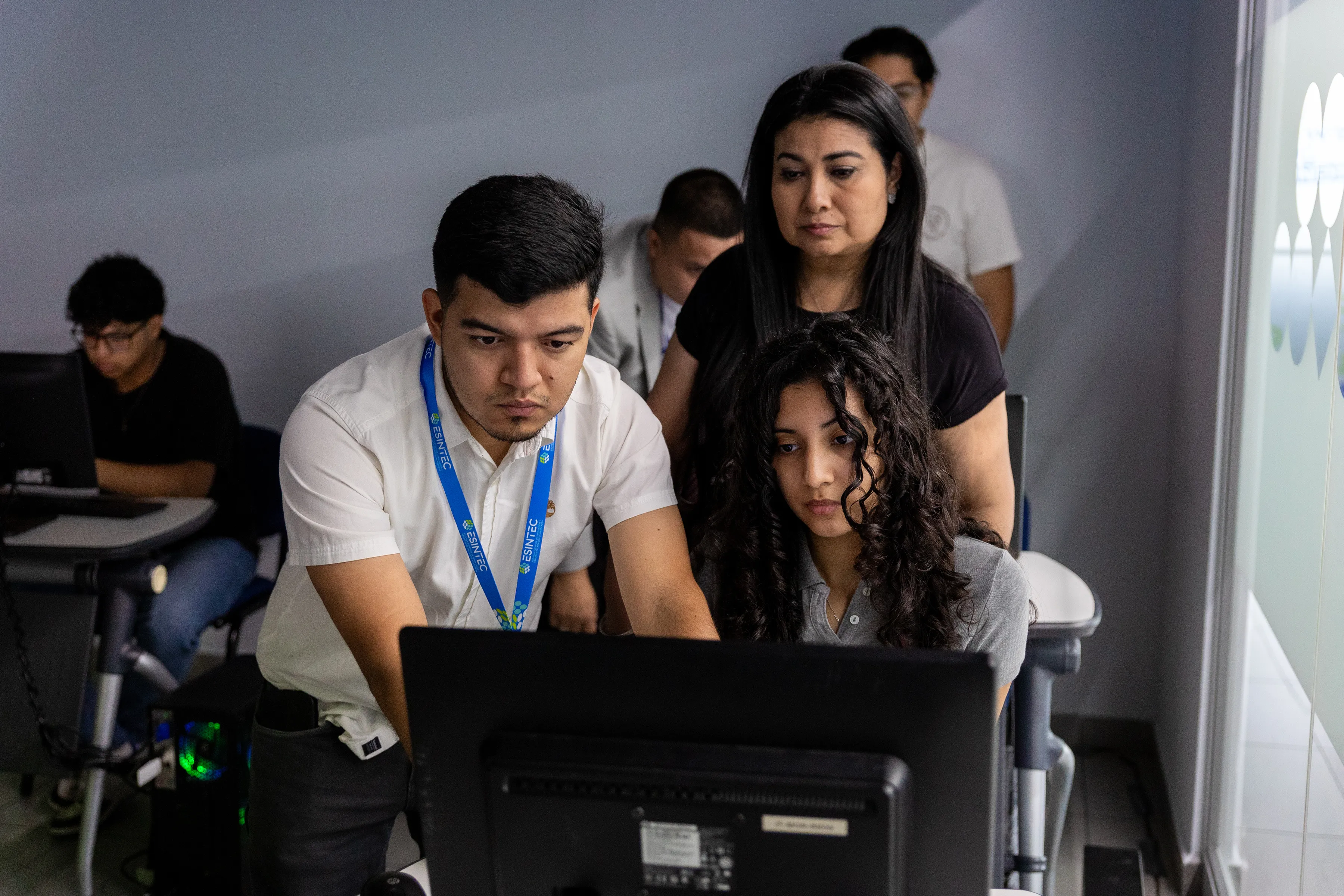 Young girl with backpack walks on dirt path