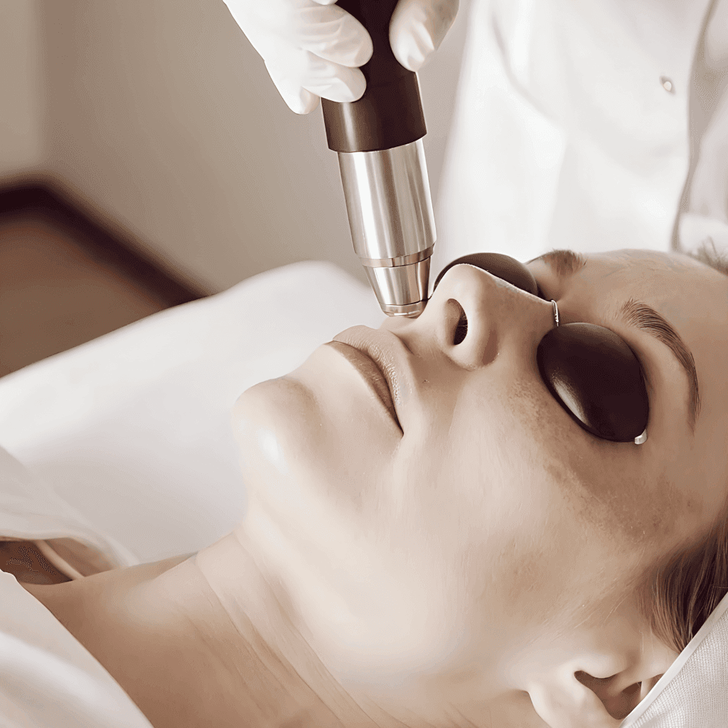 Pigmentation Removal Treatment Being Performed