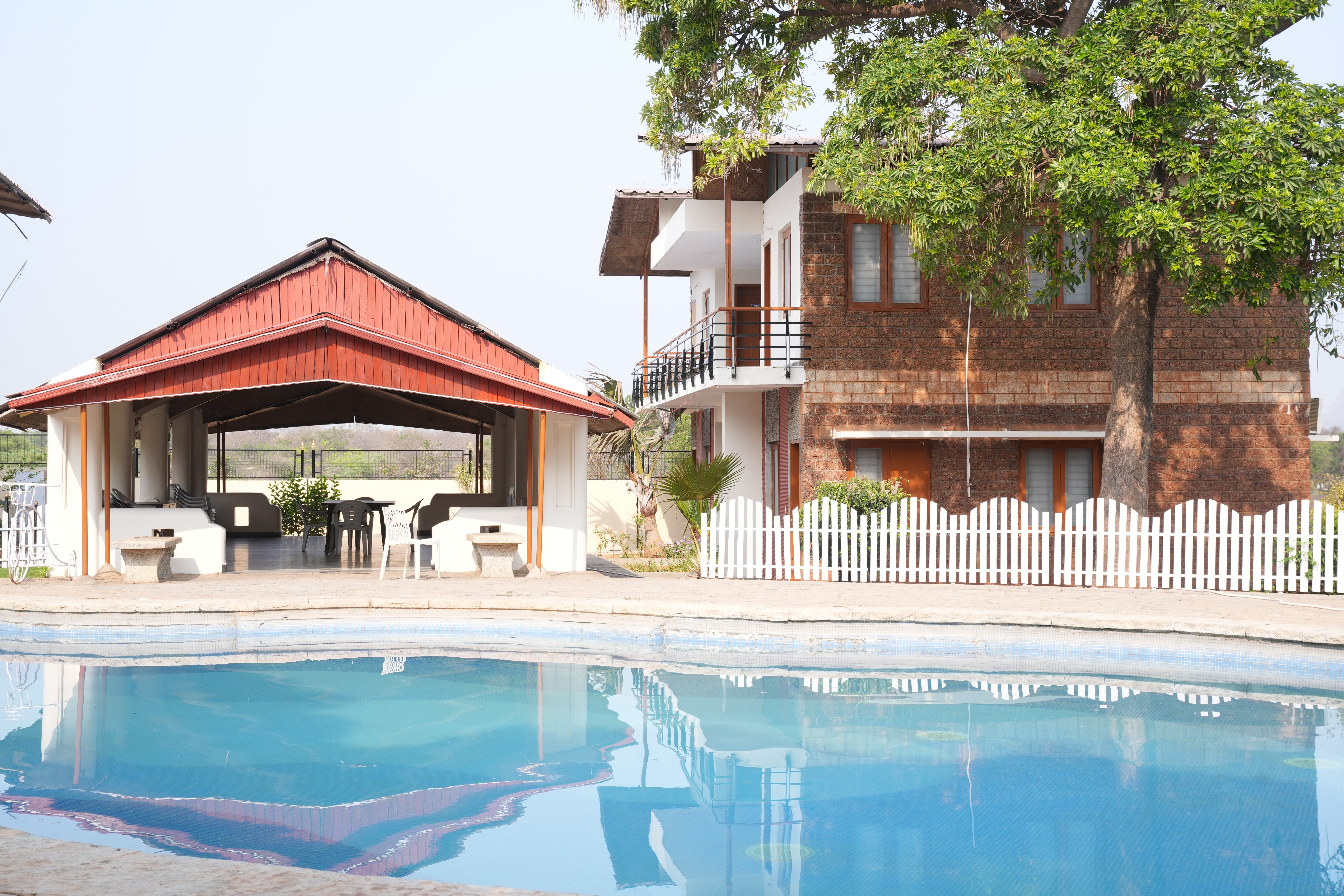 modern house on the shore