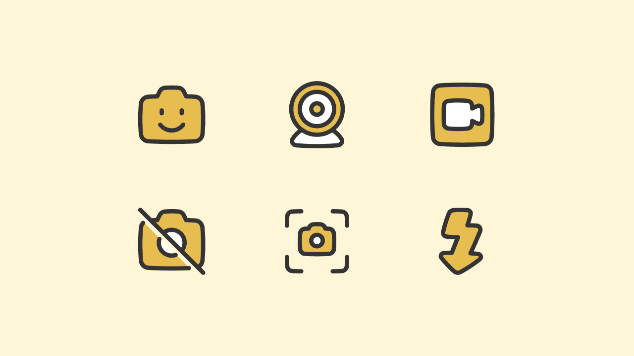 Plump Duo Photo and Video Icon Set