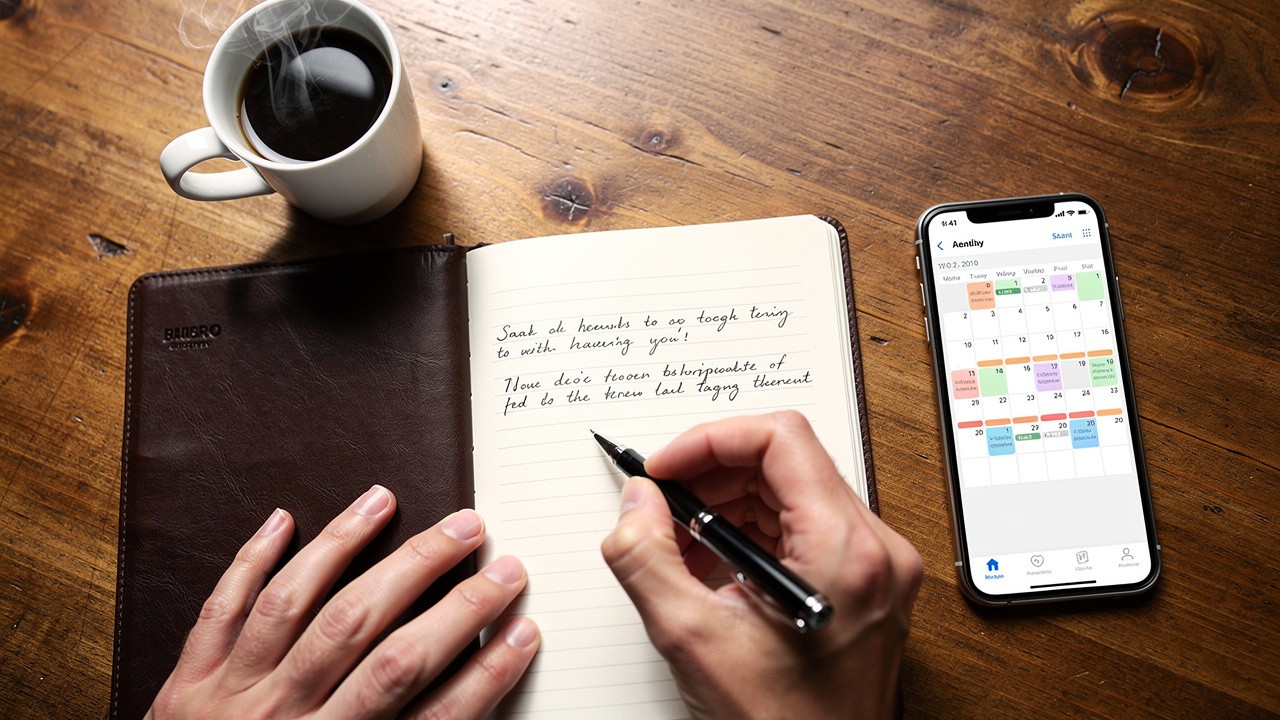 Professional scheduling follow-up meeting time