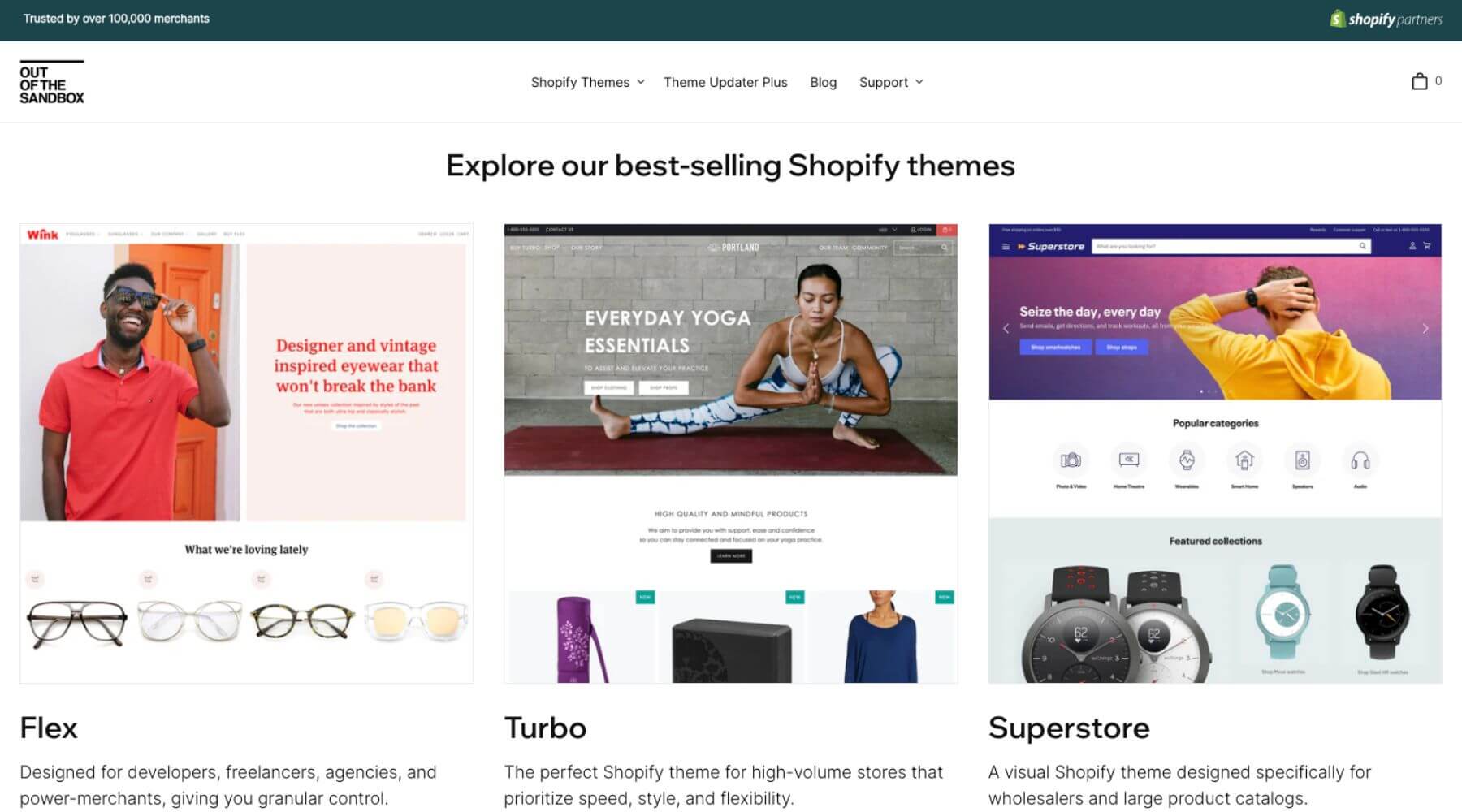 Out of the Sandbox - Shopify themes