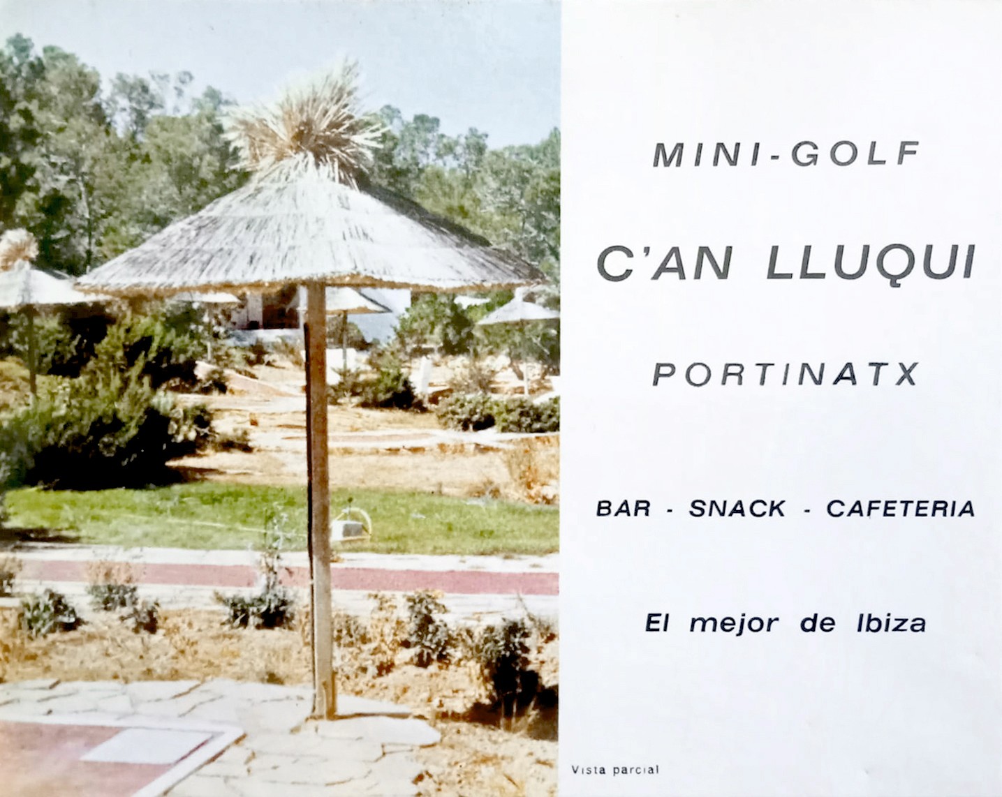 Postcard of the centre during its use as a mini-golf restaurant.