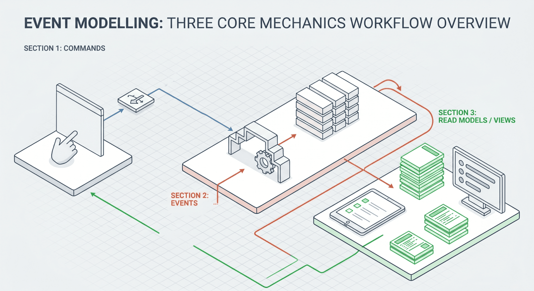 Event Modeling command and event flow for a Place Order command