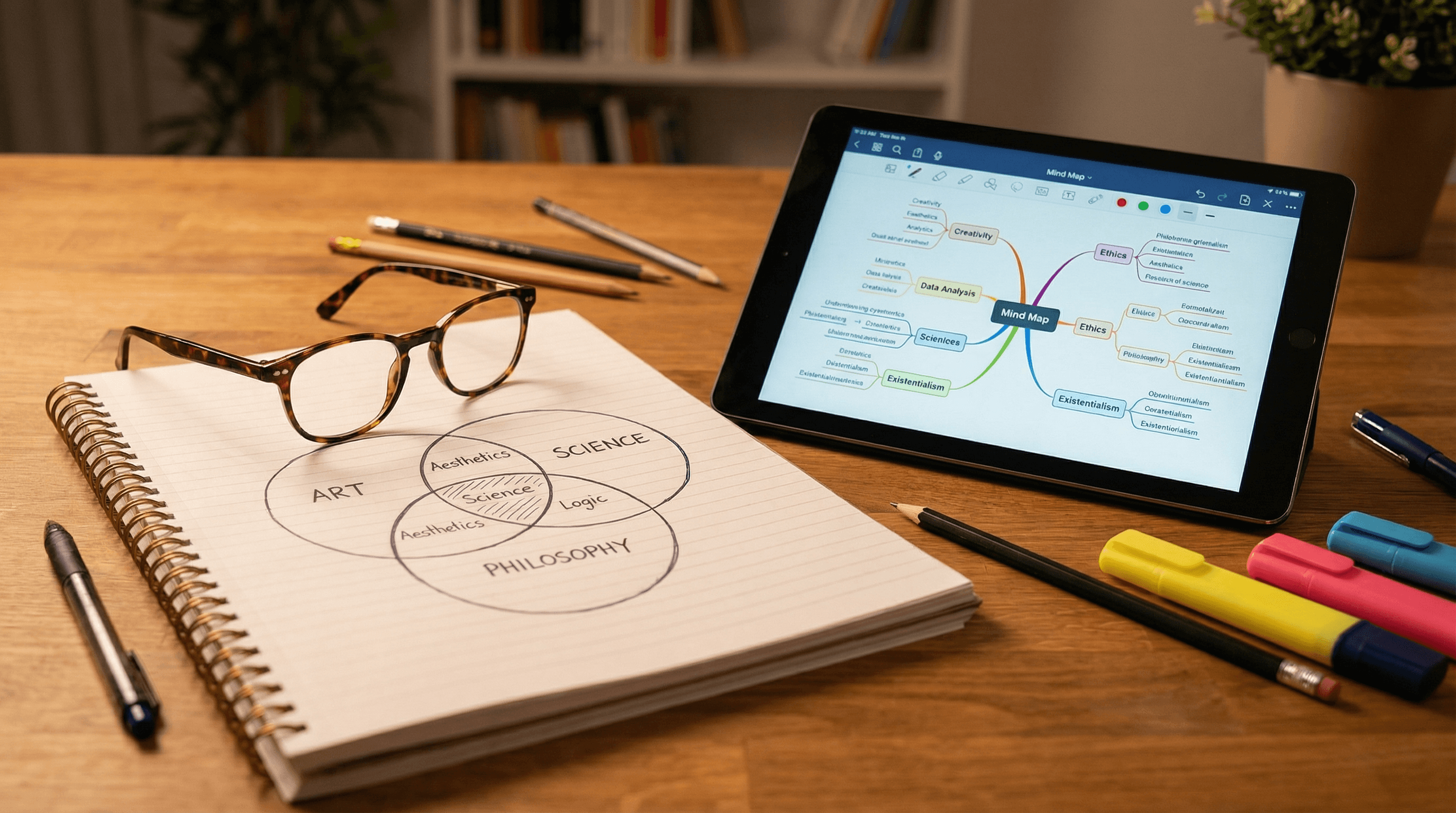 A lone figure stands on an eerily deserted street, surrounded by dilapidated cars and illuminated by streetlights under a misty, atmospheric sky dominated by a towering, futuristic structure.