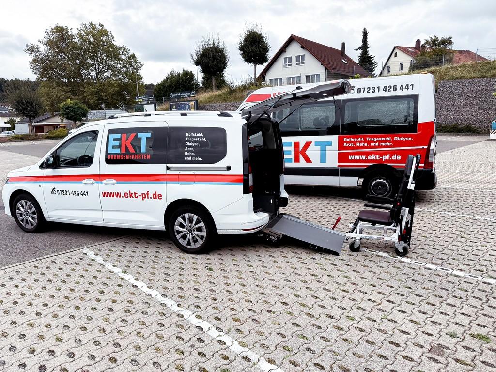 Ford Tourneo für Rollstuhlfahrten bei EKT Krankenfahrten, barrierefrei ausgestattet